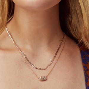 Kendra Scott Rose Gold Drusy necklace